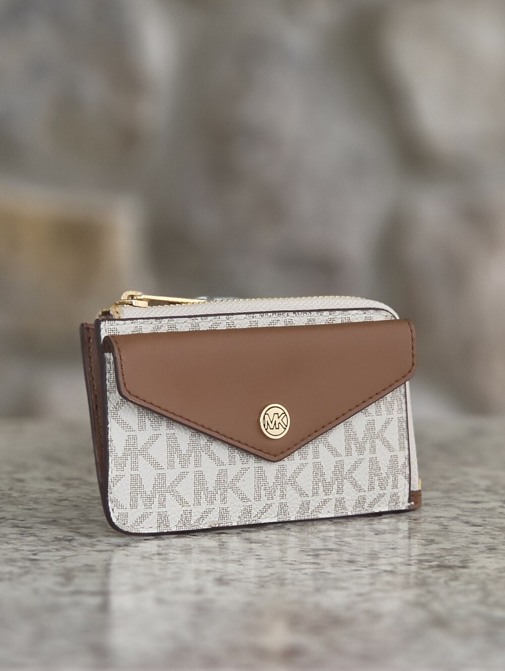 Michael Kors Jet Set Corner Zip Logo Small Card Wallet